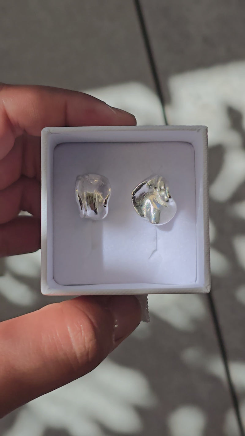 Boucles d'oreilles en silver clay